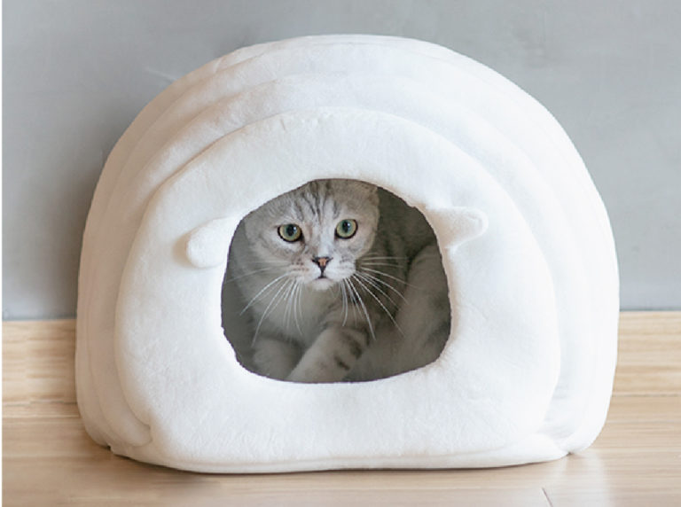 Keep Your Cat Cozy With This Adorable Little Lamb Hideaway