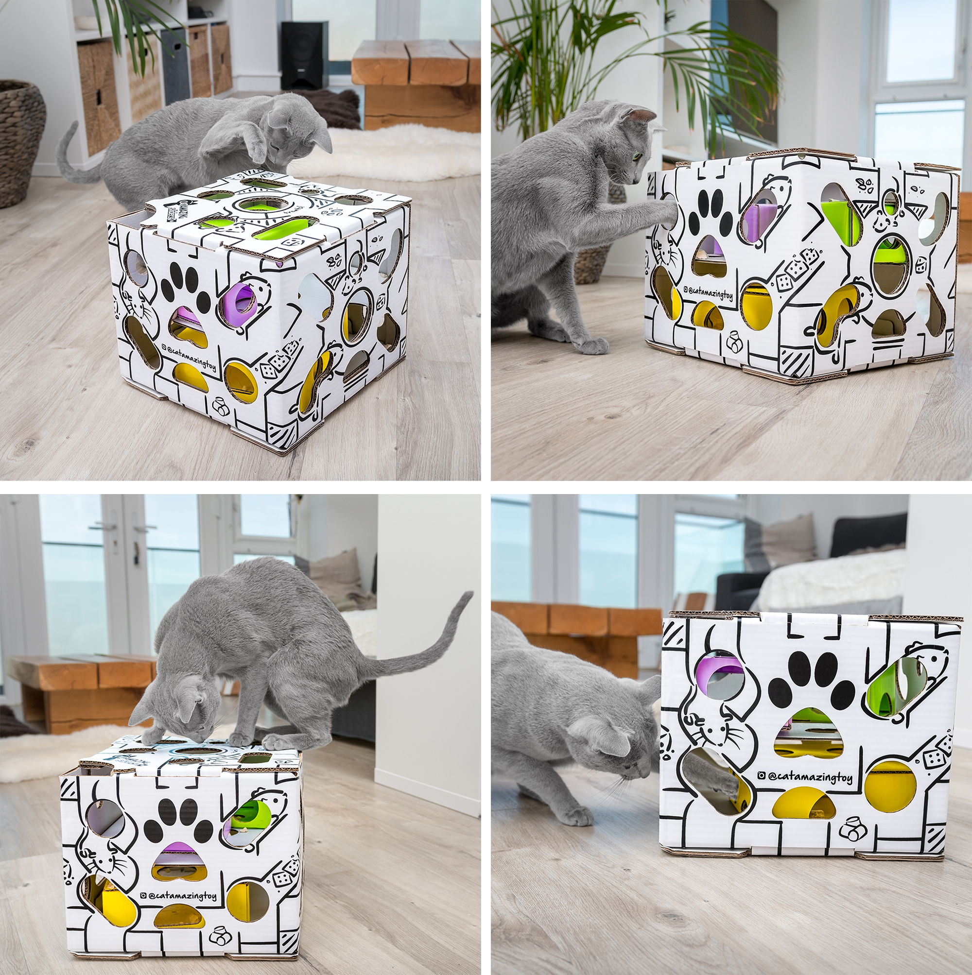 Cat Amazing Interactive Treat Maze & Puzzle Cat Toy