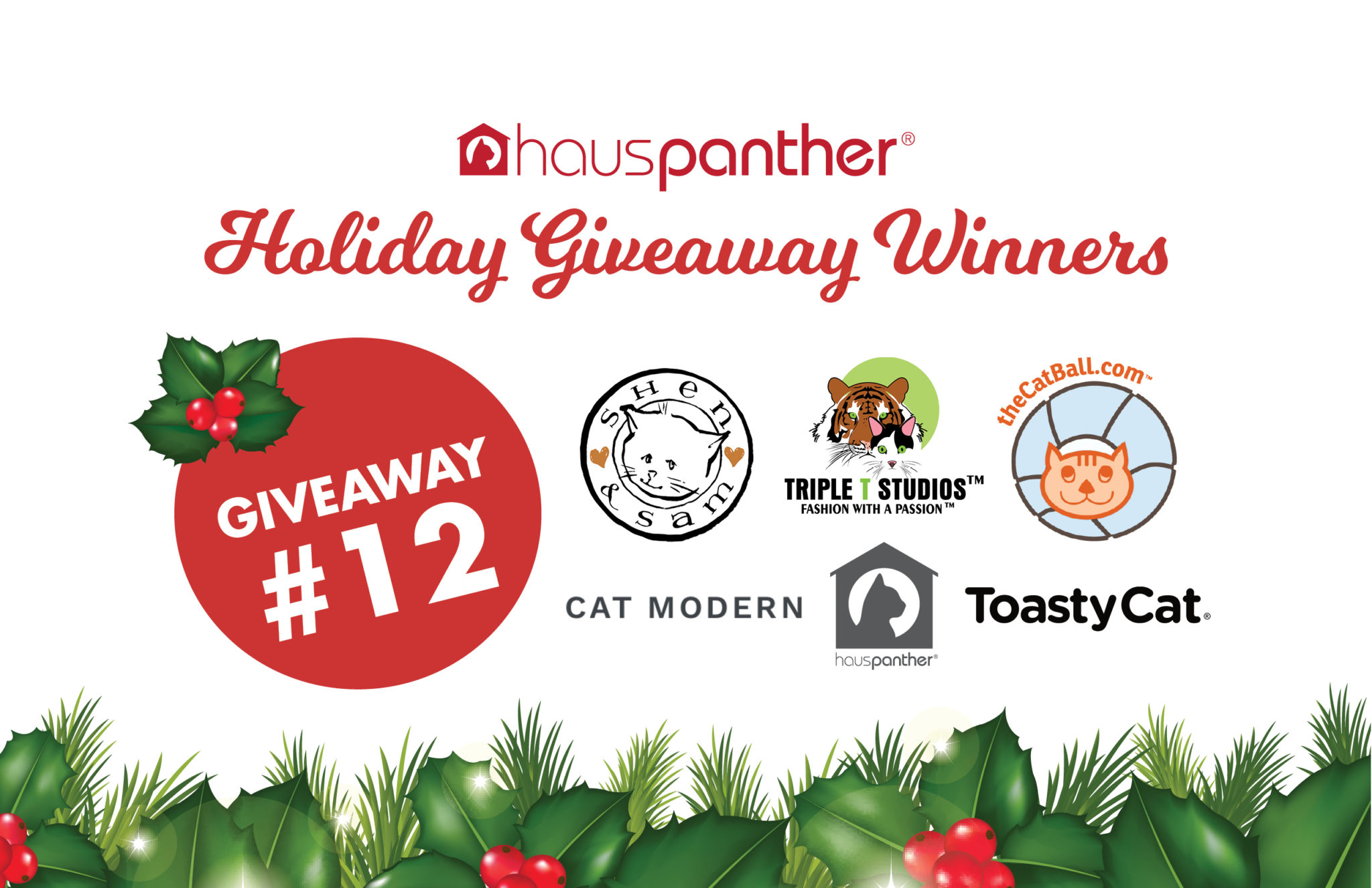 Holiday Giveaway 12 Winners • hauspanther