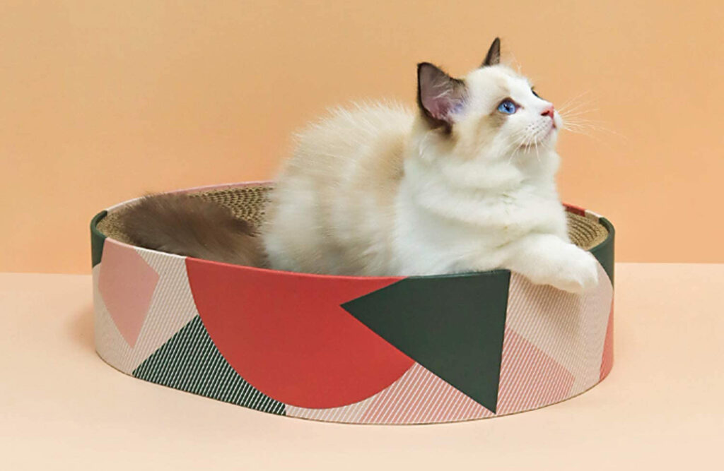 Simple Cardboard Cat Scratchers with Fresh New Designs