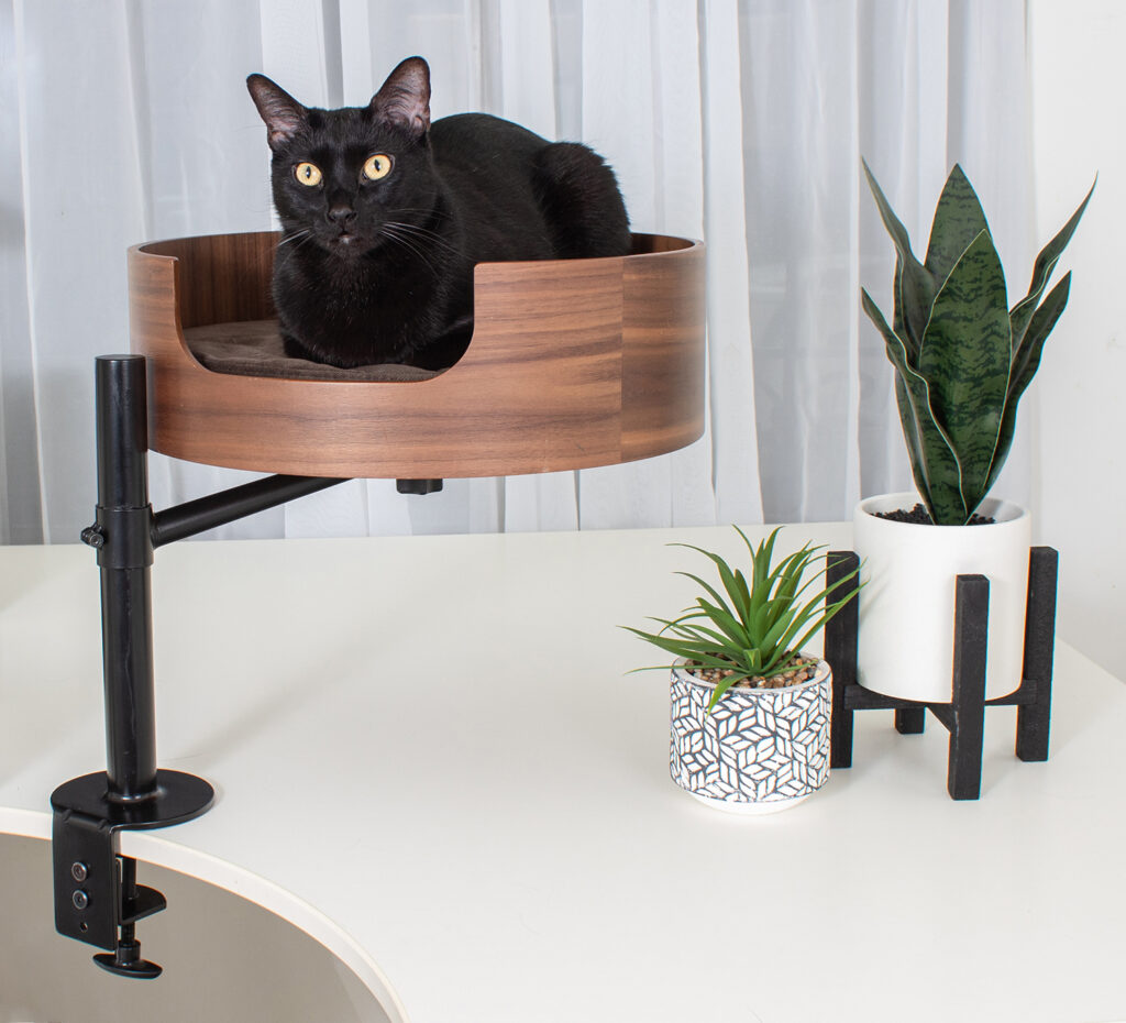 Introducing Desk Nest: The Perfect Cat Bed For Your Office! • hauspanther